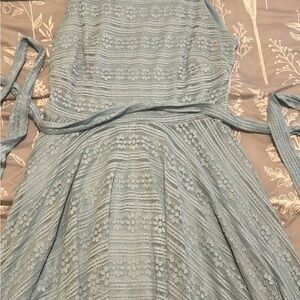 Elegant Blue Lace Dress